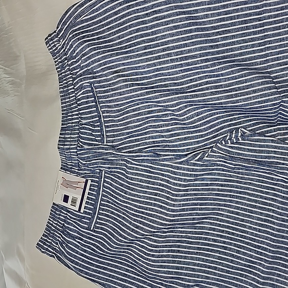 BeachLunchLounge Cropped Linen Striped Pants Size XXL - Picture 12 of 15